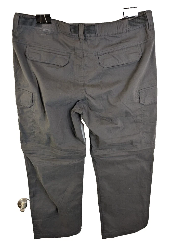 Ropa B C, Hombre, Pantalones de Conversión Carga, Gris Oscuro, Talla 42x30 Foto 3 de 4