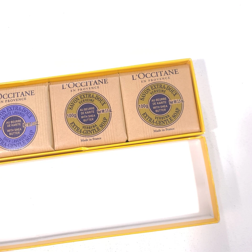 4 Jabón de leche extra suave L'Occitane En Provence, verbena, lavanda de karité 3,5 oz Foto 3 de 4