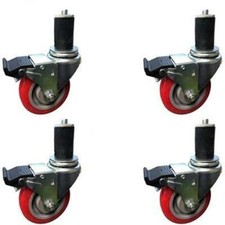 CasterHQ - 3 INCH Caster Wheel Set for Commercial Kitchen PREP Tables, Total Loc