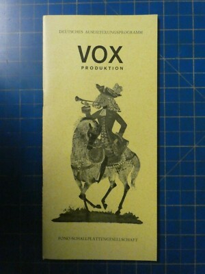 VOX Produktion Deutsches Auslieferungsprogramm Katalog K2149