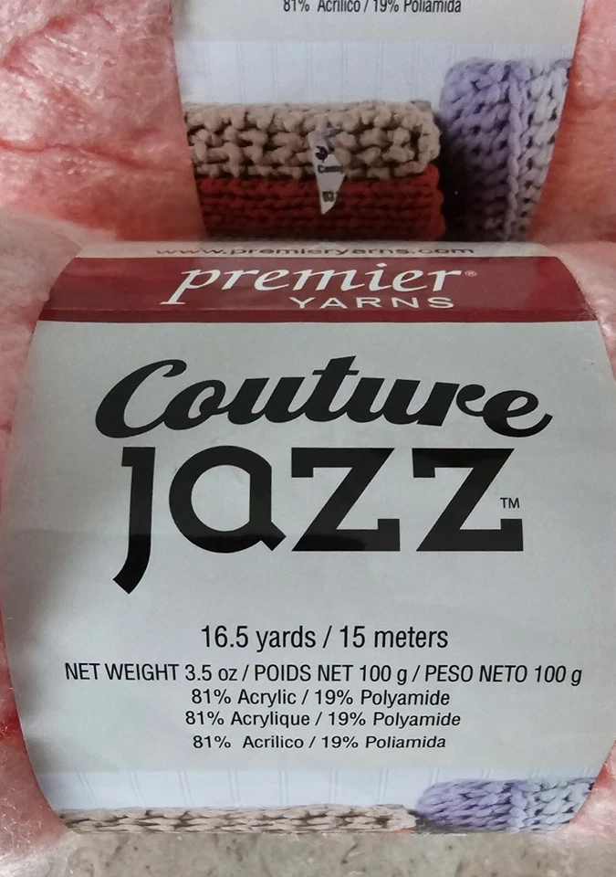 Premier Yarns Couture Jazz Yarn 26-10 Soft Coral 16.5 yards 3.5 ounces Pack of 2 - Image 2 of 4