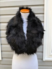 Unbranded black FAUX Fur COLLAR Scarf wrap shawl neck warmer
