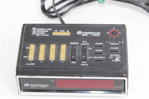 Powerhouse Mini Timer Alarm Clock X-10 Model MT522 ** Tested and Works - Picture 3 of 9