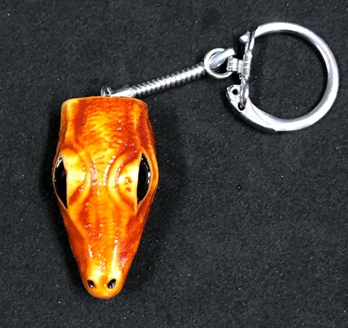 Crocodile Alligator Head Keyring Keychain Erotica Woman Art Foldable Collectible - Picture 5 of 10