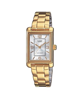 CASIO Women Analog Quartz Casual Watch Classic Dress Silver Dial Waterproof Rect
