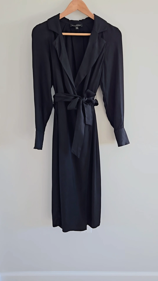 Banana Republic Blazer Midi (True) Wrap Dress Size XS Black
