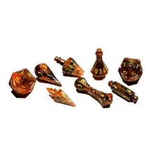 PolyHero Wizard - 8 Dice Set - Smoldering Ember