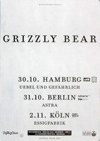 Grizzly Bear - Shields, Tour 2012 | Konzertplakat | Poster