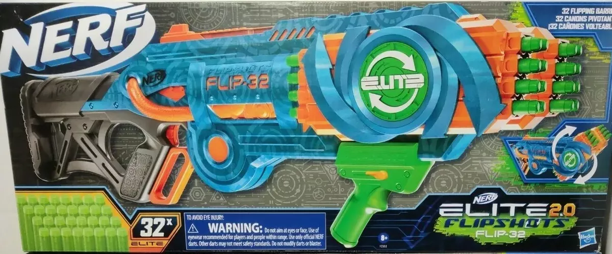 Nerf Elite 2.0 Flipshots Flip-32 Blaster w/ Darts 195166125589