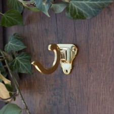 Wieszak na ubrania z mosiądzu, wieszak na garderobę korytarzową, antyczny