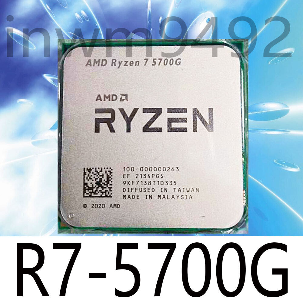 AMD Ryzen 7 5700G R7-5700G 3.8 GHz 8 core 16 thr 16 MB Socket AM4 CPU  Processor