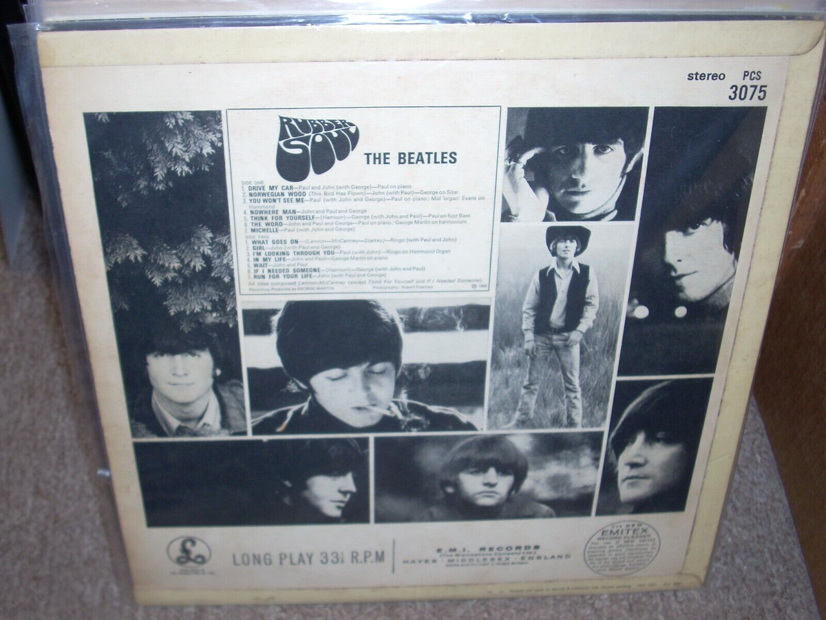 英LP Beatles Rubber Soul PCS3075 Parlophone /00260 The Beatles – Rubber Soul – Vinyl (LP, Album + 2 more), 1976