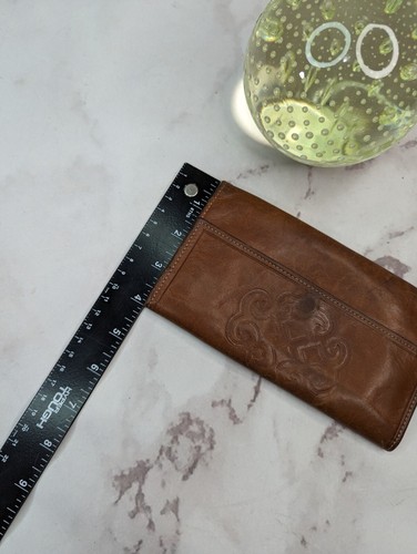 Vintage Wallet Tooled Leather Brown Cowhide Handmade Princess Gardner 50s 60s - Picture 11 of 14