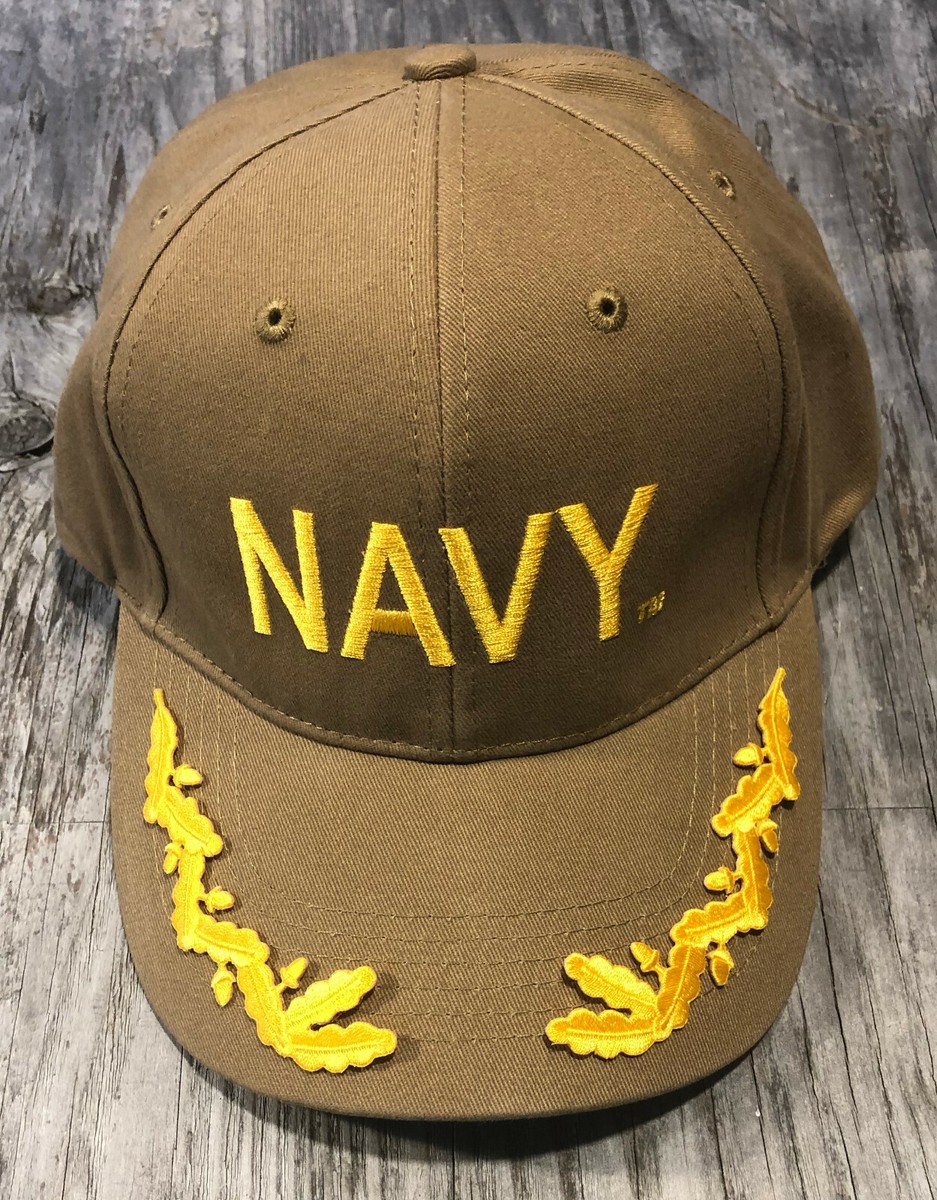 US NAVY Veteran Ball Cap GOLD Scrambled Eggs CAPT or CDR Hat CG