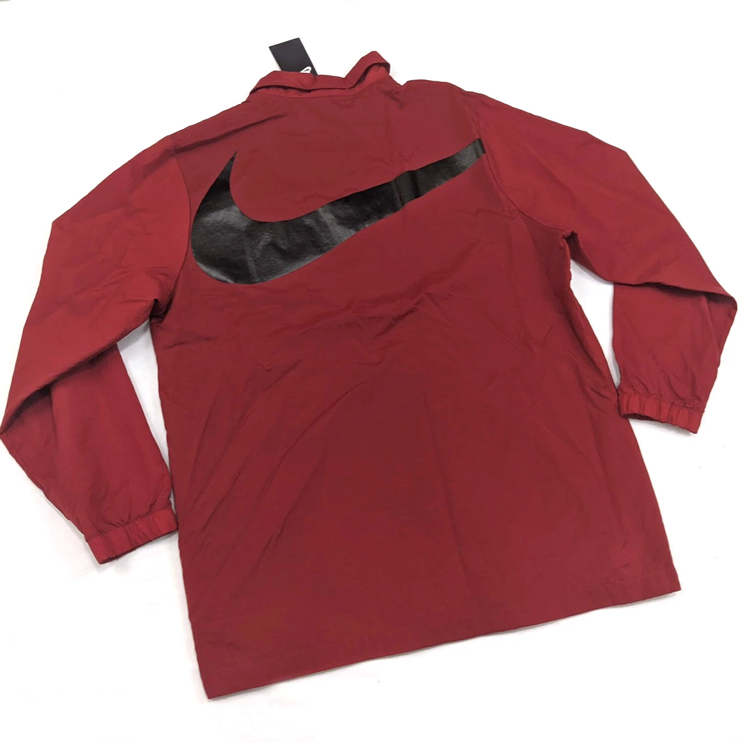 Nike Red Button Up Nylon Light Windbreaker Jacket size XL