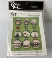 Vintage Custom House Embroidery Kit Christmas Ball Styrofoam Ornament NOEL NOS