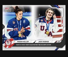 Jack Hughes/Megan Keller 2026 Olympics Topps Now 19 USA Hockey GOLD Presale🔥