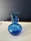 MCM Maybe Blenko Or Pilgrim Mini Glass Vase Vintage 4 1/2”