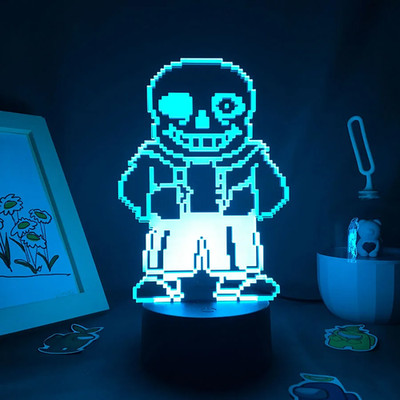 Undertale Sans Love Game Lamp 3D Led RGB Night Lights Birthday Gifts for Friends