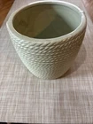Vintage McCoy Pottery Planter Flower Pot Green USA NICE!