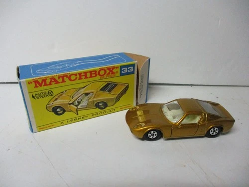 Matchbox Lesney Superfast SF33 Lamborghini Miura- UNPAINTED base, Regular box