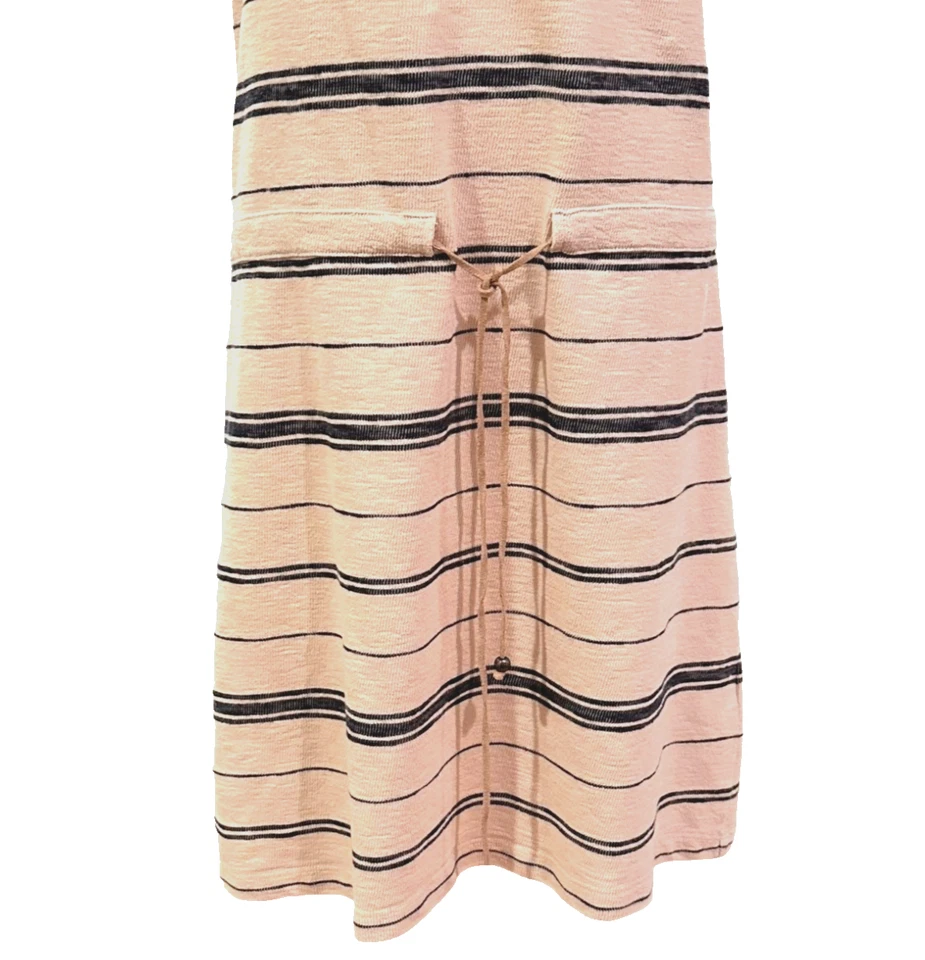 Esprit винтажный синий в полоску галстук талии хлопок смесь мини-платье крышка рукав средний - Изображение 3 из 4