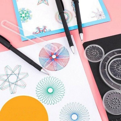 Drawing Template Transparent Portable Spiral Pattern Spirograph Rulers