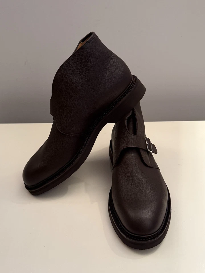 JOHN LOBB Shoreditch Grain Leather Chukka Boots Mens Brown UK 11 EU 45 £1390 New — 第 4/4 张图片