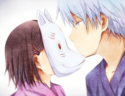 Anime hotarubi no mori e takegawa hotaru gin girls mask Custom Gaming Mat Desk