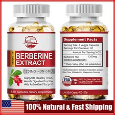 Berberine HCl 1200mg - High Potency Berberine Supplement - Blood Sugar Support