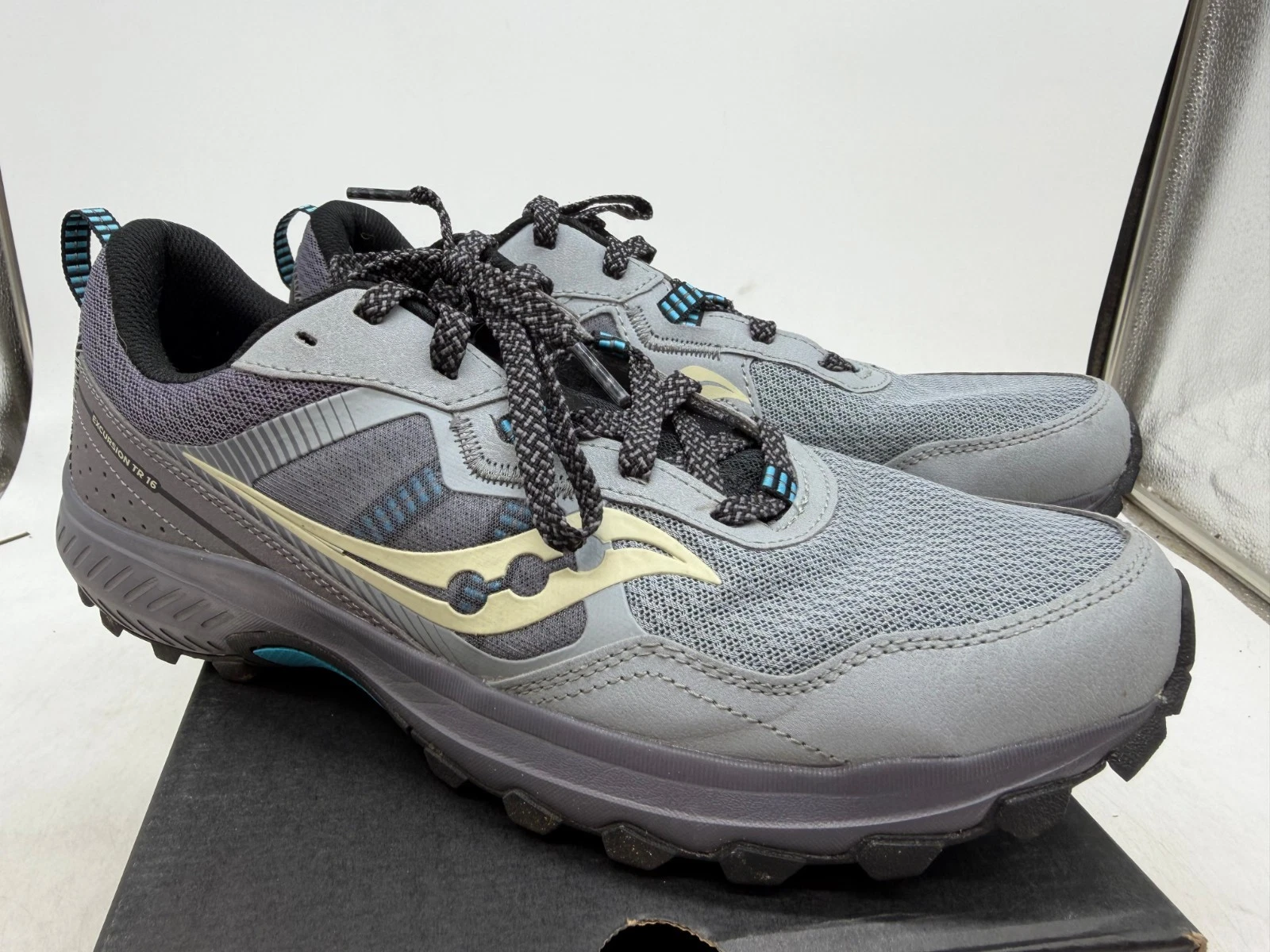 Saucony Excursion TR16 Trail Running Sneakers Men's Flint Metal Low Top - 10.5