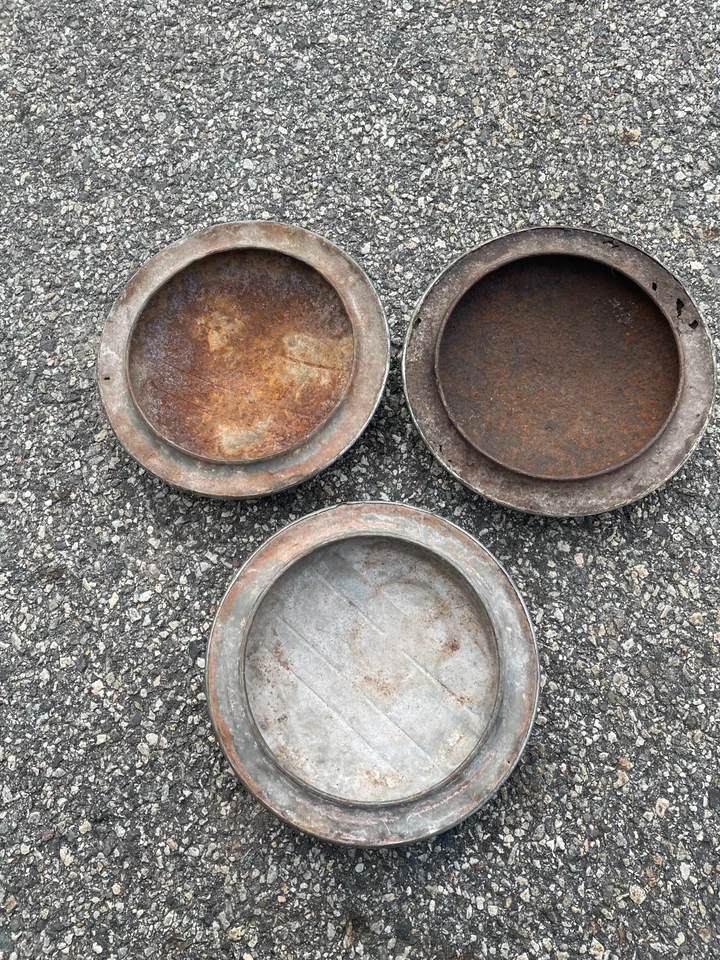 Fábrica 1978 1938 Nash Lafayette perro plato tapacubos cubiertas de rueda Foto 2 de 4