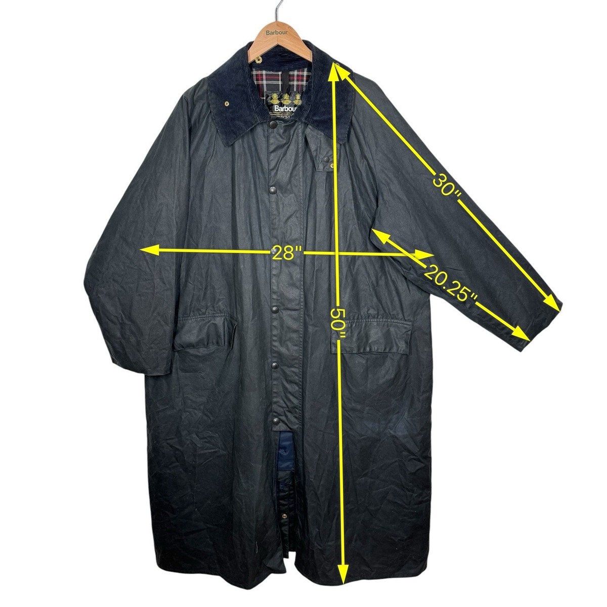 Barbour MOOLRLAND 90年代初頭　sizeC40 Barbour A170 Burghley Wax Coat Jacket Vintage 1990 Navy Blue Long