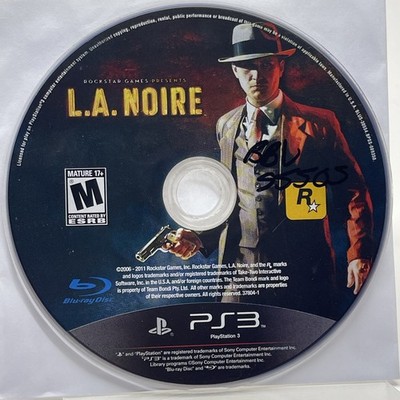 L.A. Noire PS3 (Sony PlayStation 3, 2011) Disc Only Tested Working Tracked Ship