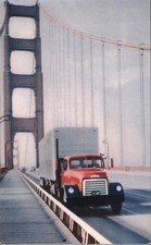 San Francisco, California CA GMC Diesel Tracker 900 series Truck Chrome Postcard