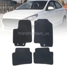 For 2018 2019 2020-2022 Hyundai Accent Front & Rear Floor Mats Carpet Black New