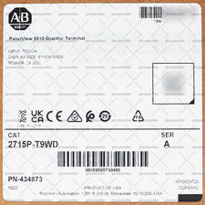 New Allen Bradley 2715P-T9WD PanelView 5510 Graphic Terminal 9 in. Wide Display