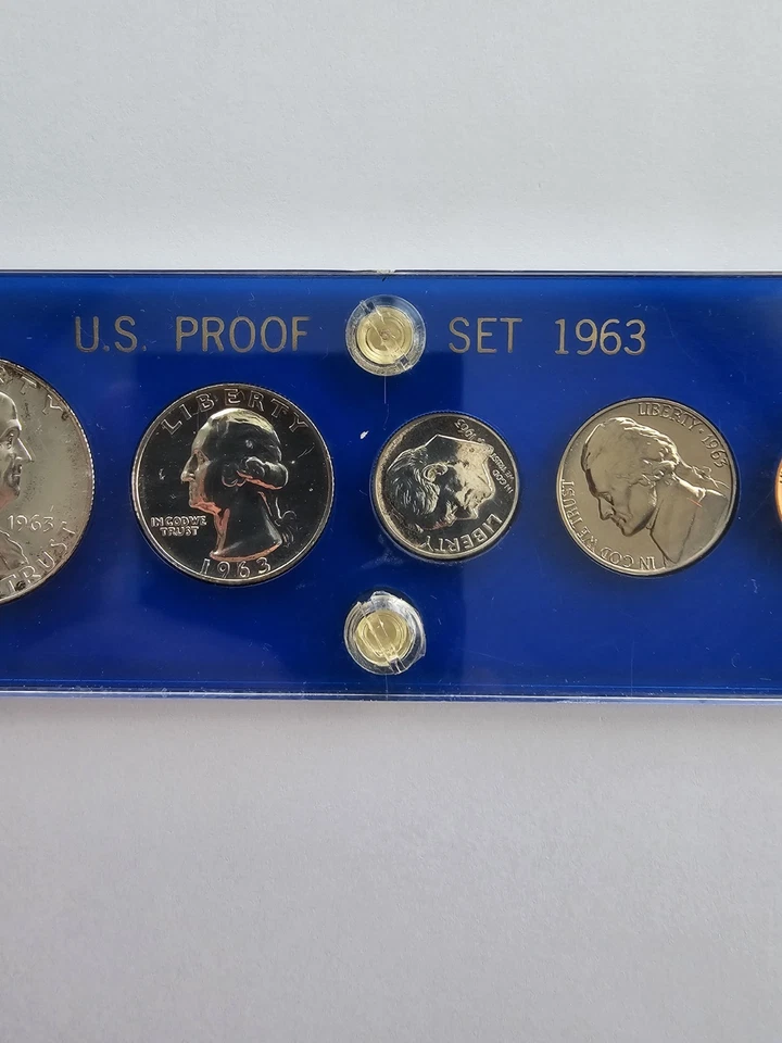 SILVER 1964 5 COIN P MINT SET UNGRADED CIRCULATED 3 SILVER 2 CLAD COINS - Image 3 of 4