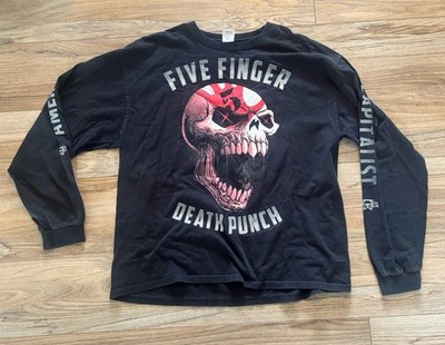 Five Finger Death Punch Shirt Mens 2XL Black American Capitalist Tour 2012