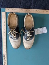 Authentic 40s/50s Navy Blue/white Barefoot Saddle Shoes