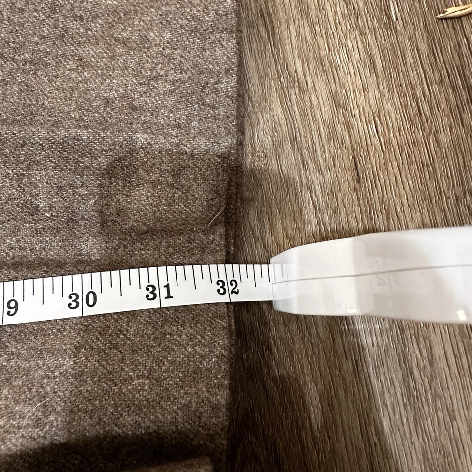 Falda Vintage Mezcla Lana Talla 14 Cintura Años 70 Taupe Estilo Envolvente Falda con Bolsillos Foto 4 de 4