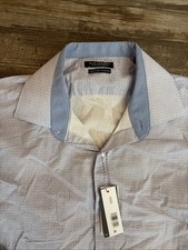 Tailorbyrd Collection Men  s Dress Shirt Blue Long Sleeve Size Large 16-16.5 34/3