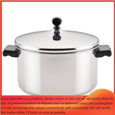Classic Series 6qt Stainless Steel Stockpot with Lid Silver: Dishwasher-Safe,