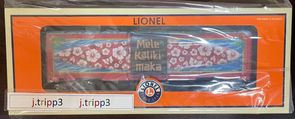 Lionel 2528720 Christmas Surfing Santa Boxcar Train O Gauge Mele Kalikimaka - Image 3 of 4