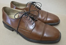 J. Murphy Johnston & Murphy Mens 10.5 M Cap Toe Oxford Brown 59-11056