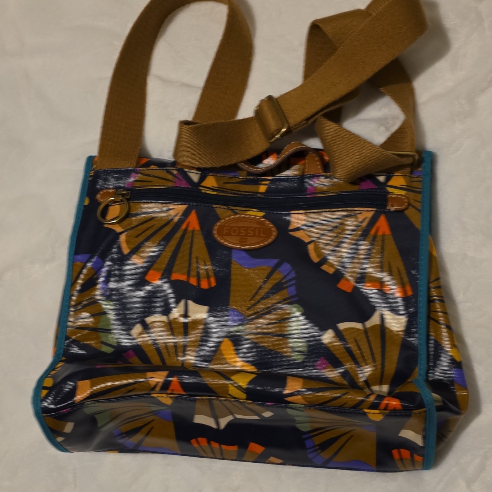 Fossil Shoulder Bag Abstract Pattern Multicolor B… - image 3