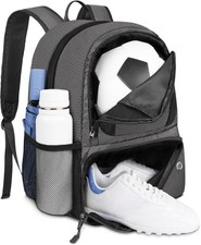 Soccer Backpack, Lightweight Soccer Bag with Ball Holder for Mens Womens, Wat...