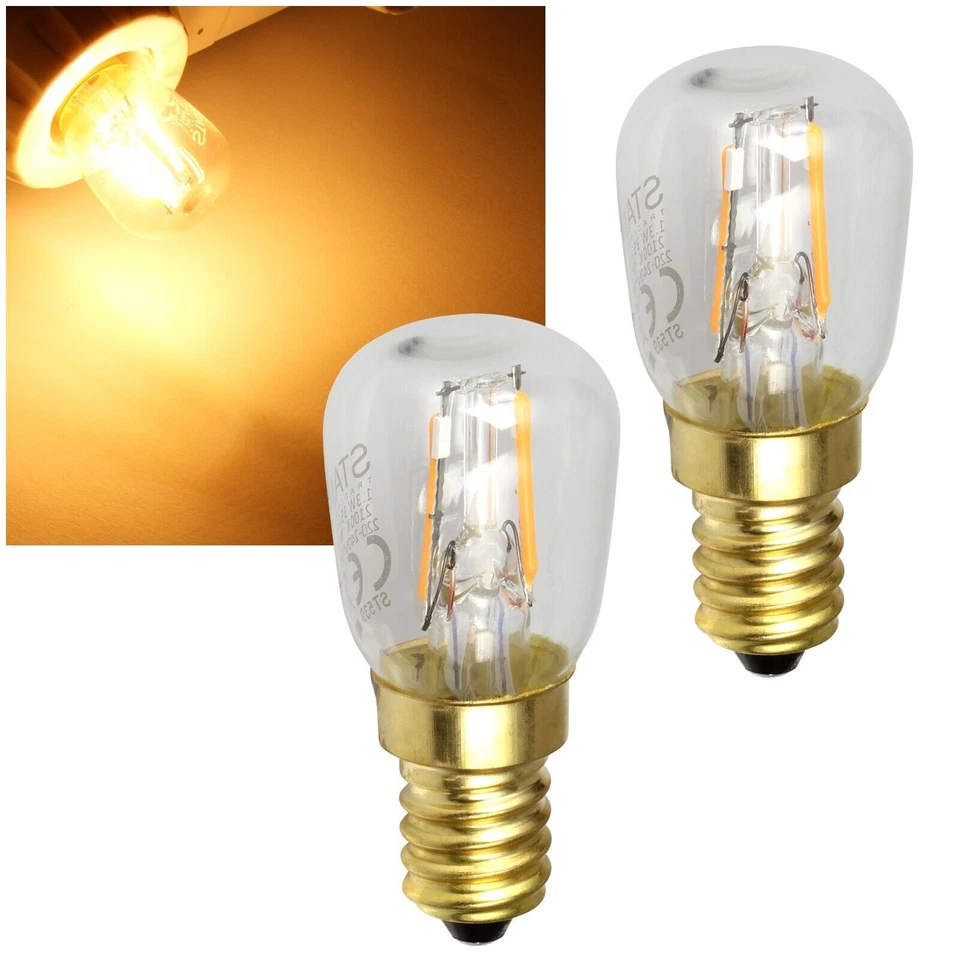 2x mini Led Leuchtmittel E14 90lm 270° 1,3W Deko-Lampe Birne Weihnachtsstern