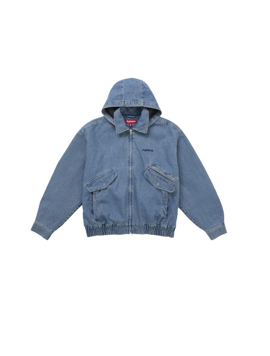 Supreme Hooded Utility Jacket Denim Size L IN HAND‼️ | eBay