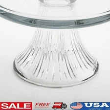 Clear Glass Trifle Bowl 3qt Footed Dessert Serving Dish Durable Lead Free New